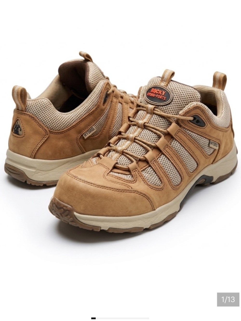 Rocky Hydro Ports Beige Brown Mesh Hiking Shoes Woman Lady Size 9.5